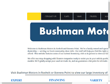 Tablet Screenshot of bushmanmotors.com